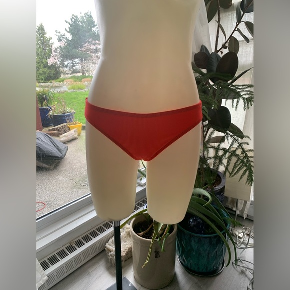 NWT Malibu Dream Girl Bright Orange Florescent Bikini Brief Woman’s size Large - Picture 1 of 5